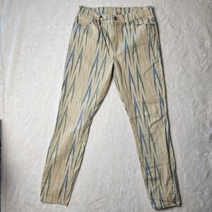 Loft Striped Jeans Modern Skinny Ankle 4 27W Women’s vintage Aztec desert